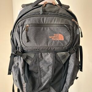 The North Face Recon Flexvent and Rosegold Backpack, EUC